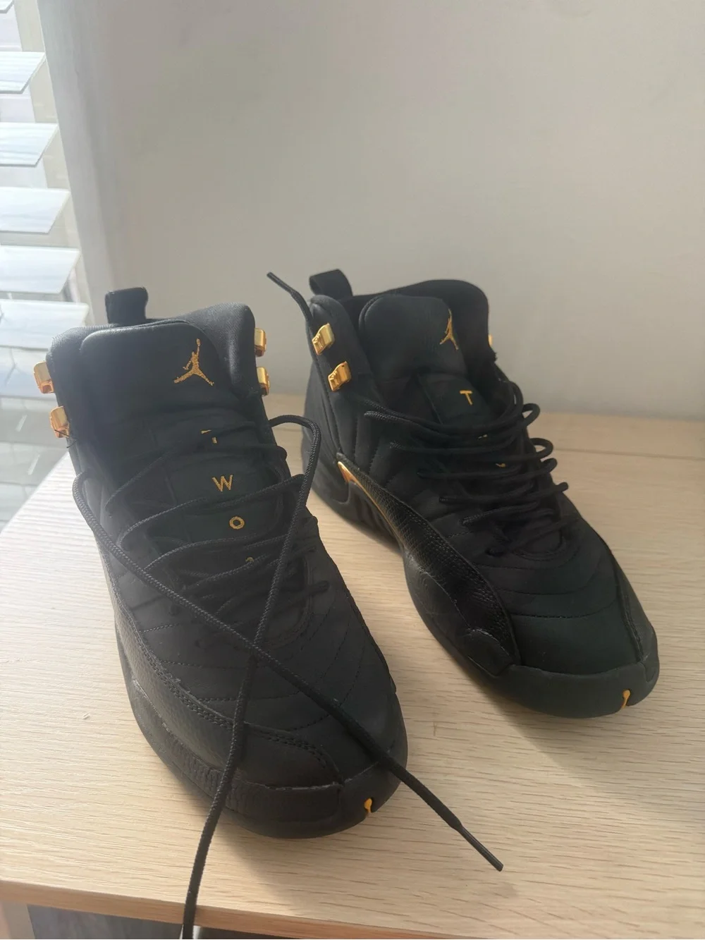 Retro 12s Jordan Black and Gold